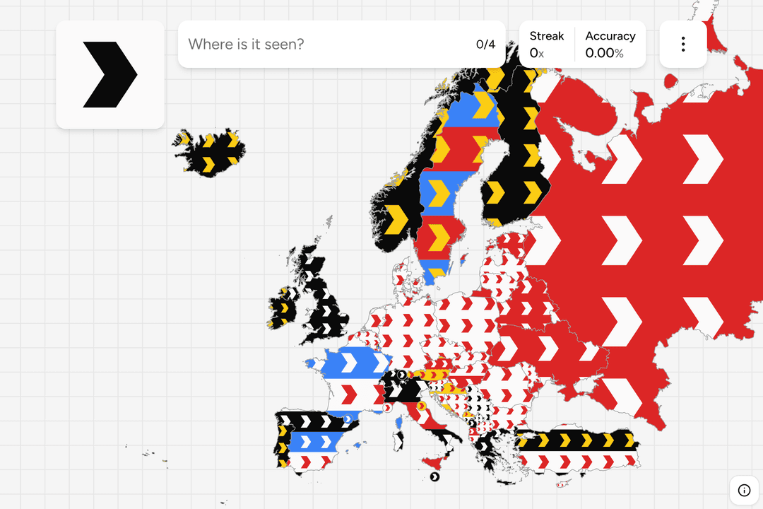 European chevrons map games